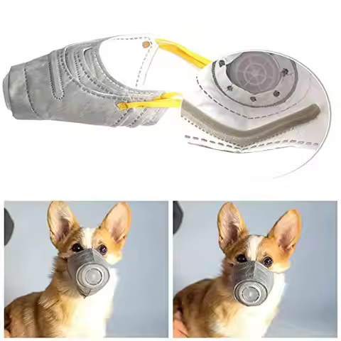 Adjustable Dog Respirator Mask K N 9 5 Air Filter Mask for Dogs Premium Air Filter Refill Breathable