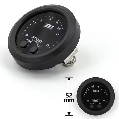 52MM S-Series boost gauge Ultra-Thin Round with Red Light LED Display vacuum gauge turbo boost meter