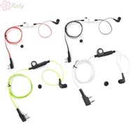 ROLY Earpiece, 2 Pin Two Way Radio Earphone PTT Mic, ABS 2 Way Walkie Talkie Earphones for Kenwood B
