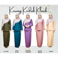 BAJU KURUNG KEDAH KLASIK LEMON BAJU KURUNG PLUSSIZE BRIDESMAID NUDE OLIVE GREEN TEAL BLUE DUSTY PURPLE