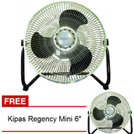 Regency Deluxe Tornado Fan DLX 10 Inch - Silver + Gratis Mini Tornado Fan 6 Inch