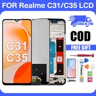 ORIGINAL LCD With Frame For REALME C35 LCD Touch Display Screen Digitizer Assembly Parts
