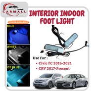 Honda Civic FC 2016-2021 CRV 2017-2023 Interior LED Light Ambient Foot Indoor Lamp Light Room Lamp W