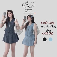 Bigsize Fashion Set Faux Pants Skirt Turtleneck Elegant Buttoned Cool Cotton Fabric 40 - 90Kg Fat Pr