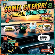 [READY STOCK] Hiasan Dashboard Kereta Naga Toothless Comel Mata Boleh Menyala & Sayap Bergerak Car A