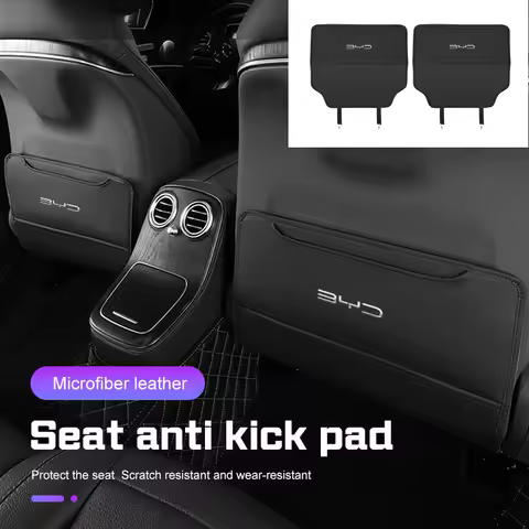 Car Seat Anti Kick Pad PU leather Rear Seat Storage Bag For BYD Atto 3 Qing Song Tang F3 F3R Yuan I3