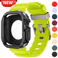 TPU+PC Cover Protector Case+ Silicone Strap for Apple Watch Ultra3 49mm S11 46mm 45mm SE3 44mm IWatc