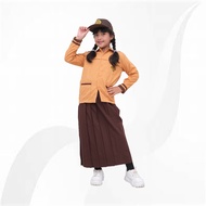 Complete Set of School Uniforms for Elementary School Girls Scouts Long Alert Oxford Material Sariwa