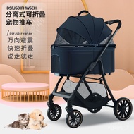 Pet Cat Dog Stroller Dog Cat Stroller One Folding out Small Pet Stroller Lightweight Pet Stroller