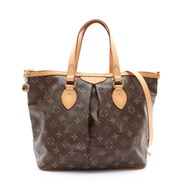 棕色 原花帆布 Palermo PM 兩用包【LOUIS VUITTON LV 路易威登】 M40145