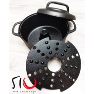 Cast Iron Dutch Oven Camping 22cm Outdoor Iron Pan 3pcs Grill