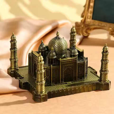 Taj Mahal Models Home Decorations and Ornaments India Travel Souvenirs Figurines Matal House Model H