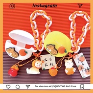 Suitable for vivo tws air3 Earphone Protective Case iQOO TWS Air3 Chinese Style Orange Cat Pendant B