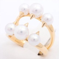 【TASAKI 田崎真珠】Danger 簽名珍珠戒指 750 (YG) x Pt950 7.9g