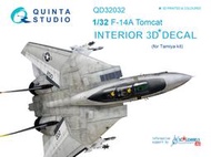 Quinta Studio_1/32_F-14A 3D儀表 for TAMIYA (含彈射椅細節)_QD32032