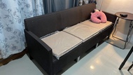(3SEATER) long sofa vintage Jolly Rattan sala with foam (L73xW25xH30 INCHES)