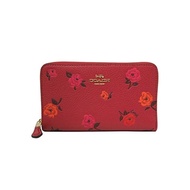 [Coach] Wallet Half Wallet Peony Print Medium ID Zip-up Wallet CF309 IMP2Z (Red Apple Multi) Outlet Women
