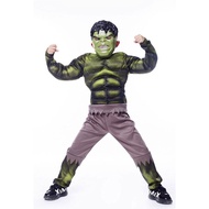 The Muscle Hulk Mask Costume Boys Cosplay Kids Fantasy Carnival Clothes