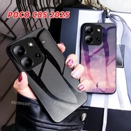 For POCO C85 2025 Tempered Glass Phone Case For POCO C85 C 85 POCOC85 85C 4G 5G 2025 Slim Back Cover