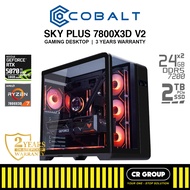 COBALT SKY PLUS 7800X3D V2 - Ryzen 7 7800X3D - GeForce RTX5070Ti - 48GB RAM - 2TB SSD (3Yrs Warranty