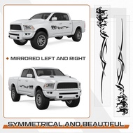 2 Pcs Horse Trailer Decals Horse Stickers 63.5 x 8.5 Inch Self-Adhesive Car Side Body Stickers Black