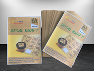 DECAL GIẤY KRAFT ( da bò) KHỔ A4 MÀU VINTAGE (100 TỜ / XẤP) - DECAL BÓC DÁN
