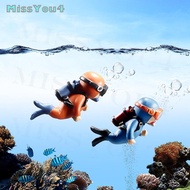 Aquarium Decoration Resin Floating Diver Fish Tank Floating Decoration Under The Water Set Underwater World Small Ball