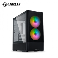 聯力 Lancool 207 黑 玻璃透側機殼 (ATX/Type-C/內附顯卡支架/內建風扇前2下2/顯卡375mm/塔散180mm)
