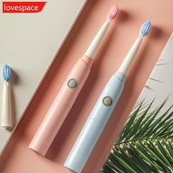 LOVESPACE Smart Sonic Electric Toothbrush Low noise Batteries with 2 Replaceable Brush Heads 2 Min S