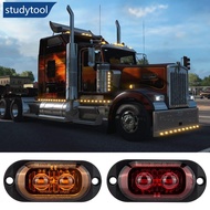 STUDYTOOL 2LED Truck Len Side Marker Lights 12-24V Waterproof Car Trailer Lorry Truck Van Bus Safety