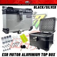 ESR MOTOR TOP BOX ALUMINIUM 45L SILVER BLACK