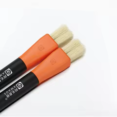 AMAOE M91 Double Copper Changelable Head Dual-purpose Bristle Brush for Mobile Phone Repair IC Pad C