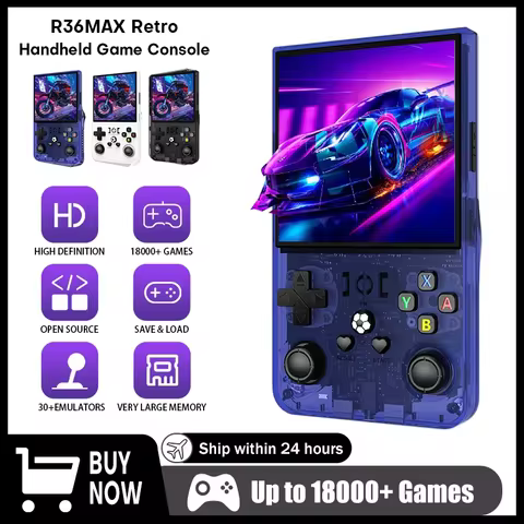 AISLPC R36Max Handheld Game Console Open Source 4.0 Inch Screen RK3326 Chip 18000+Game Portable Pock