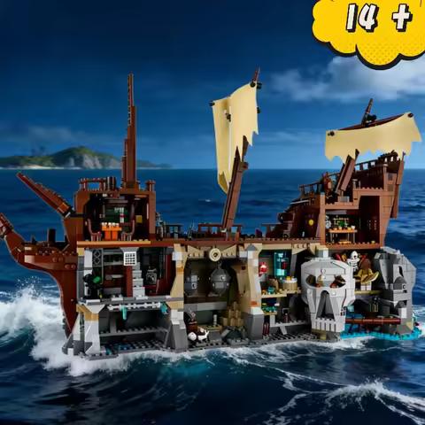 The Goonies Inferno Pirate Ship Ruin Building Blocks 2912pcs In Stock Compatible Bricks Diy Assembly