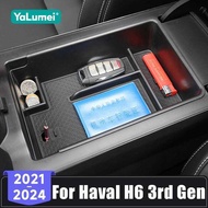 For Haval H6 3rd Gen GT DHT-PHEV 2021 2022 2023 2024 Car Central Console Armrest Storage Box Holder 