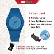 OCwatch Jam Tangan Lelaki Jawi Jam Arabic Number Arabic Watch Tali Silikon Hadiah Set Dompet