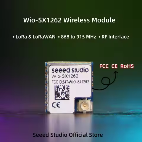 SX1262 Wireless Module,Wio-SX1262 embedded, supports LoRa & LoRaWAN on EU868 & US915,frequency from