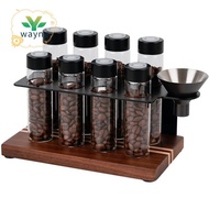 Hopper Wooden Display Stand Coffee Bean Storage Tube Single Dose Coffee Bean Cellar One-Way Exhaust 