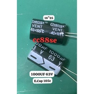 100UF 63V 105°C 16*25 ELECTROLYTIC CAPACITOR (BLK)