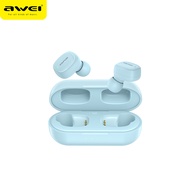Awei T13 Pro TWS หูฟังบลูทูธ5.3สีสันสดใส หูฟังอัจฉริยะตัดเสียงรบกวนสเตอริโอรอบทิศทางพร้อมไมโครโฟนคู่