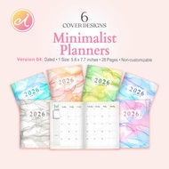 Minimalist Planner 04 | 5.6x7.7 inches | 6 Colors | Dated Monthly 2026 Planner | Goals, Reflections