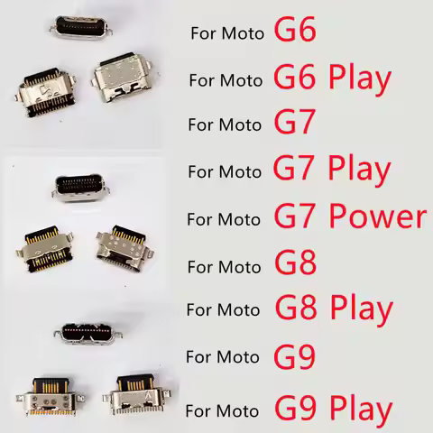 50pcs For Motorola Moto G5 G5s G6 G7 G8 G9 Plus Play Power Lite Micro USB Charging Port Dock Socket 