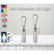 Mini LED Torch Light Adjustable Projector with Keychain Hook 1W Pocket Fisheye Waterproof Tiny Porta