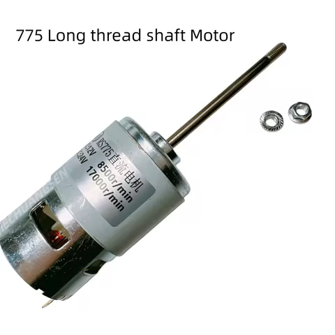 775 68mm Long thread shaft DC Motor 6V 12V 24V Double bearing 5000rpm-17000rpm tool Motor