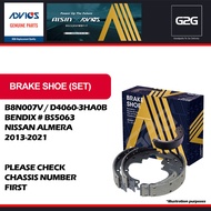 Brake Shoe Advics B8N007V / D4060-3HA0B Nissan Almera 2013-2021