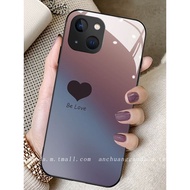 casing iphone 16 pro max funny phone case iphone Simple Dark Night Purple Tempered Glass Protective 