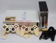 【亞魯斯】PS2遊戲主機(未改機) SCPH-55000 GT 型 厚機 白褪色款 / 中古商品(看圖看說明)