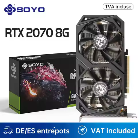 SOYO RTX2070 8GB Video Gaming Card Graphics Cards GDDR6 256Bit PCIE PCI-E3.0 16X rtx 2070 8G Compute