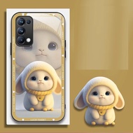 DMY cute case OPPO Reno 5 6 8Z 7Z 7 Pro 6Z 10 Pro 4 3 5F 5Z 2F F11 F9 Find X6 X5 pro X3 X2 R17 R15 R9S tempered glass cover