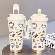 Coffee Cup A Bear Hugging Cat Shaped Insulated Cup Cold and Heat Resistant Thermos Cold Water Bottle